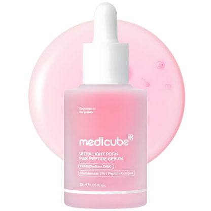 NEW Medicube Ultra Light PDRN Pink Peptide Serum  Lightweight Hydrating Serum with Salmon PDRN & Hyaluronic Acid